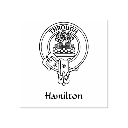 Tampons Encreurs Timbre en caoutchouc Clan Hamilton Crest (Impression)