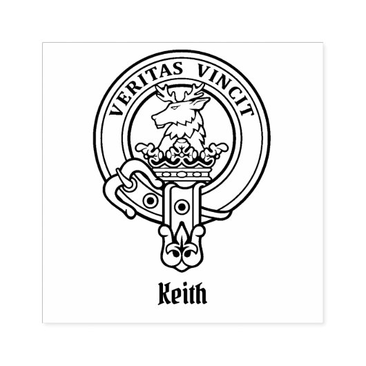 Tampons Encreurs Timbre en caoutchouc Clan Keith Crest (Impression)