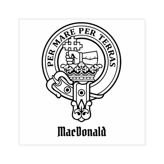 Tampons Encreurs Timbre en caoutchouc Clan MacDonald Crest (Impression)