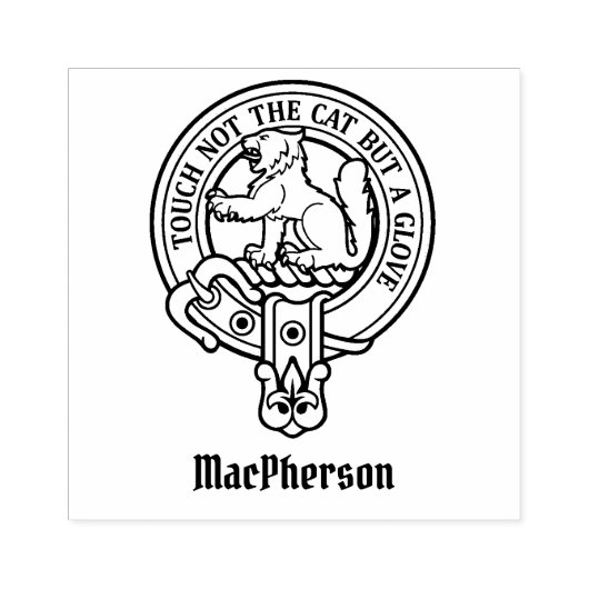 Tampons Encreurs Timbre en caoutchouc Clan MacPherson Crest (Impression)