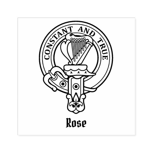 Tampons Encreurs Timbre en caoutchouc Clan Rose Crest (Impression)
