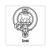 Tampons Encreurs Timbre en caoutchouc Clan Scott Crest (Impression)
