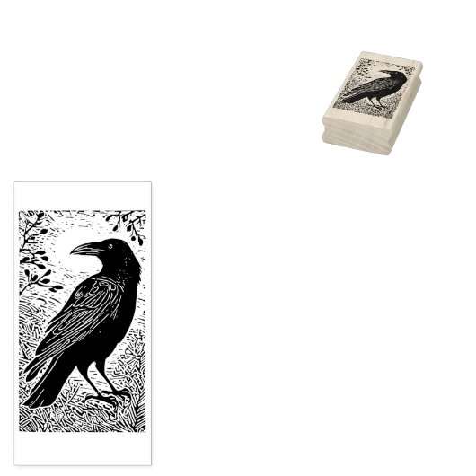 Tampons Encreurs Timbre en caoutchouc corbeau (Tamponné)