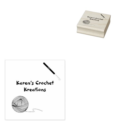Tampons Encreurs Timbre en caoutchouc Crochet personnalisé (Tamponné)