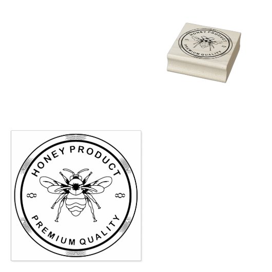 Tampons Encreurs Timbre en caoutchouc d'abeille (Tamponné)
