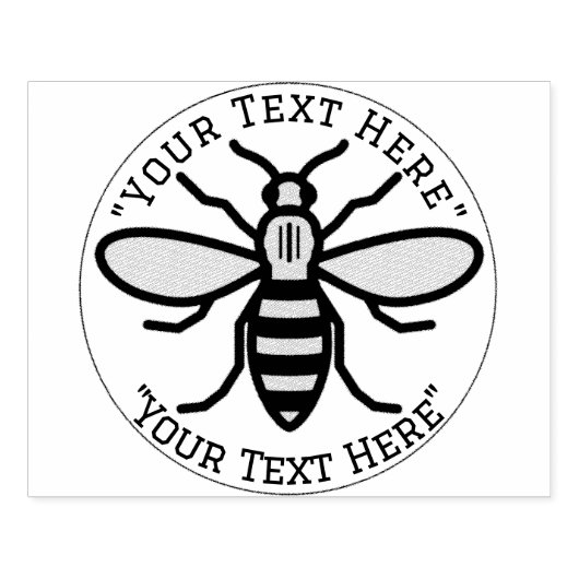 Tampons Encreurs Timbre en caoutchouc d'abeille au miel personnalis (Impression)