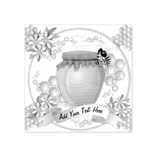 Tampons Encreurs Timbre en caoutchouc d'abeille de miel (Impression)