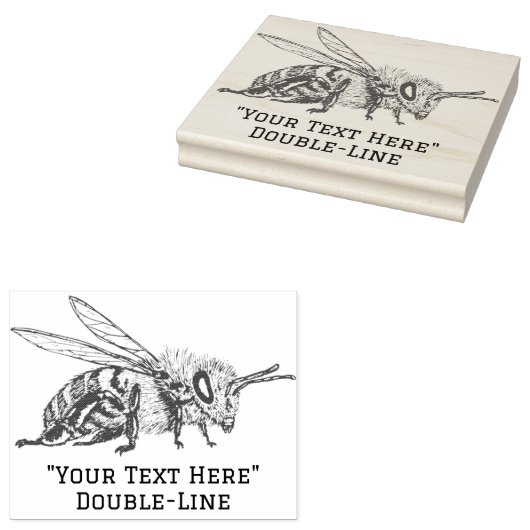 Tampons Encreurs Timbre en caoutchouc d'abeille personnalisé (Tamponné)