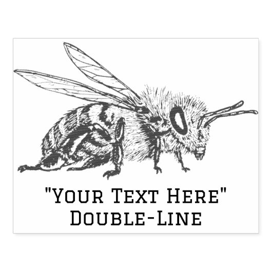 Tampons Encreurs Timbre en caoutchouc d'abeille personnalisé (Impression)