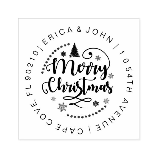 Tampons Encreurs Timbre en caoutchouc d'adresse personnalisée, joye (Impression)