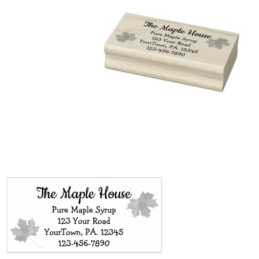 Tampons Encreurs Timbre en caoutchouc d'affaires pour sirop d'érabl (Tamponné)