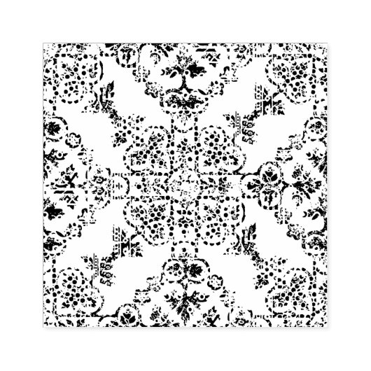 Tampons Encreurs Timbre en caoutchouc Damas français décoratif (Impression)