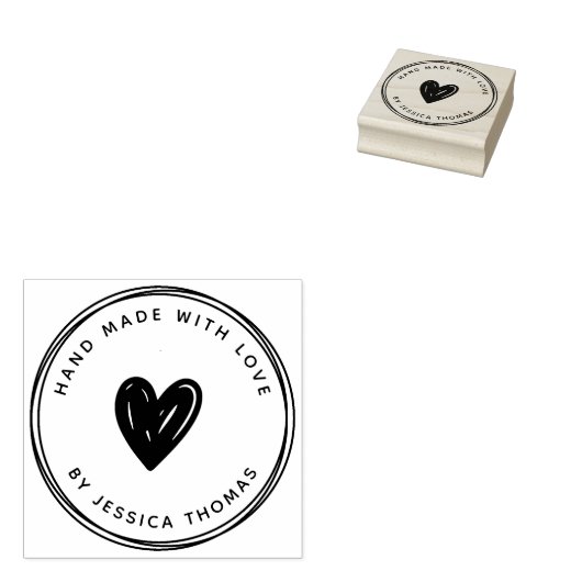 Tampons Encreurs Timbre en caoutchouc d'amour artisanal (Tamponné)