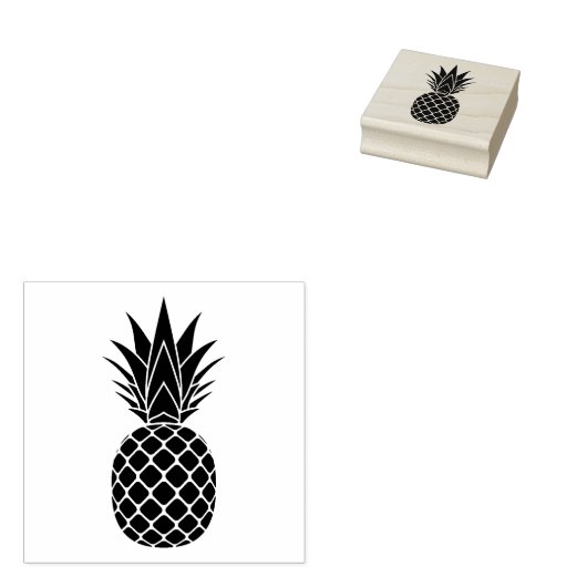 Tampons Encreurs Timbre en caoutchouc d'ananas noir (Tamponné)