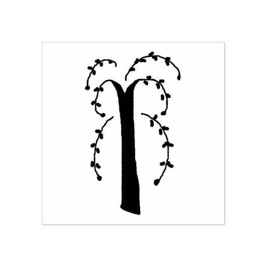 Tampons Encreurs Timbre en caoutchouc d'arbre à saule primitif (Impression)