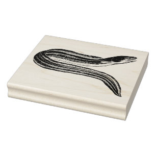 Tampons Encreurs Timbre en caoutchouc d'art d'anguille vintage