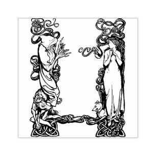 Tampons Encreurs Timbre en caoutchouc d'art vintage de magicien et 