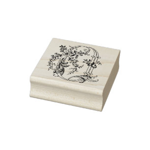 Tampons Encreurs Timbre en caoutchouc de 3 tailles Monogramme Lettr