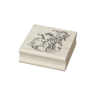 Tampons Encreurs Timbre en caoutchouc de 3 tailles Monogramme Lettr