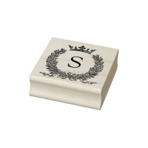 Tampons Encreurs Timbre en caoutchouc de 3 tailles Monogramme Lettr