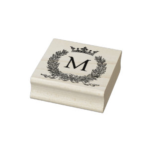 Tampons Encreurs Timbre en caoutchouc de 3 tailles Monogramme Lettr