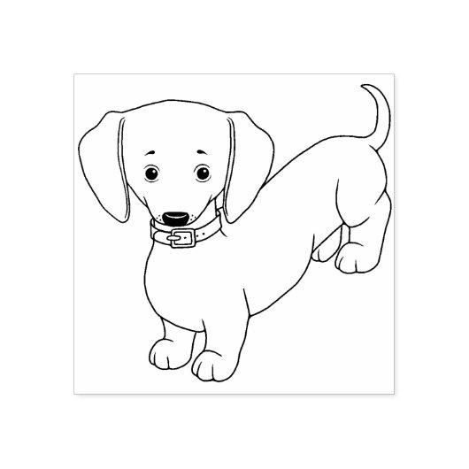 Tampons Encreurs Timbre en caoutchouc de chien chiot Doxie Dachshun (Impression)