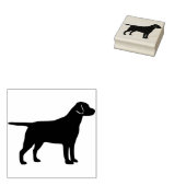 Tampons Encreurs Timbre en caoutchouc de chien du laboratoire noir (Tamponné)