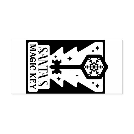 Tampons Encreurs Timbre en caoutchouc de clé magique père Noël (Impression)