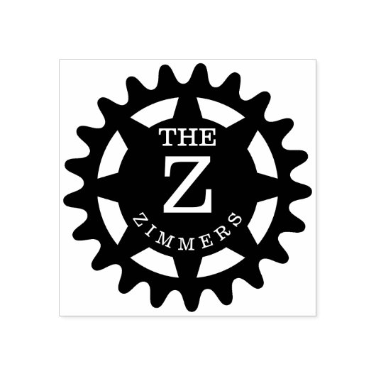 Tampons Encreurs Timbre en caoutchouc de cog monogramme (Impression)