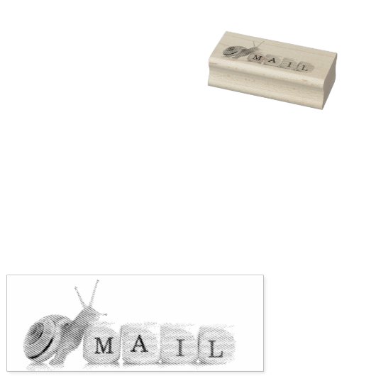 Tampons Encreurs Timbre en caoutchouc de courrier d'escargot (Tamponné)