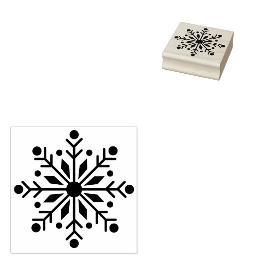 Tampons Encreurs Timbre en caoutchouc de flocon de neige solide (Tamponné)