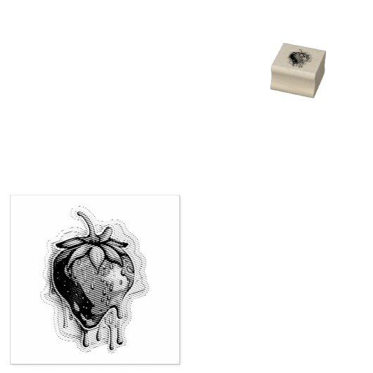 Tampons Encreurs Timbre en caoutchouc de fraise (Tamponné)