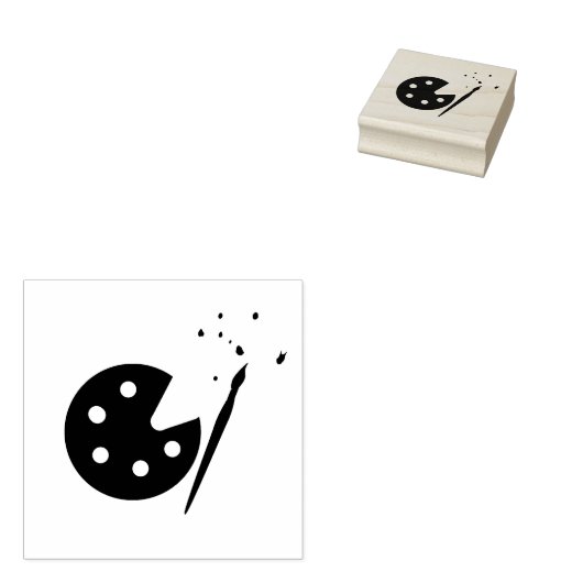 Tampons Encreurs Timbre en caoutchouc de la palette du peintre (Tamponné)