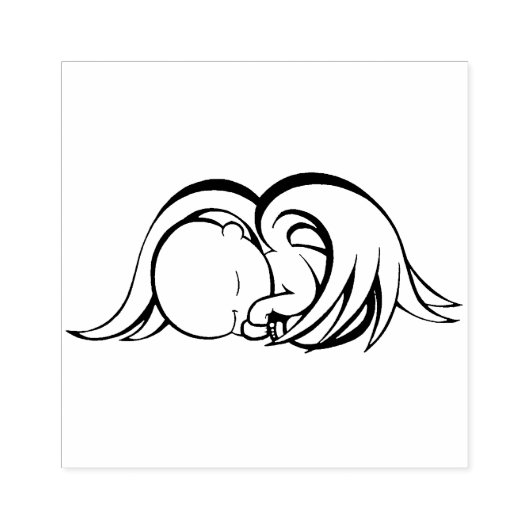 Tampons Encreurs Timbre en caoutchouc de l'ange bébé (Impression)