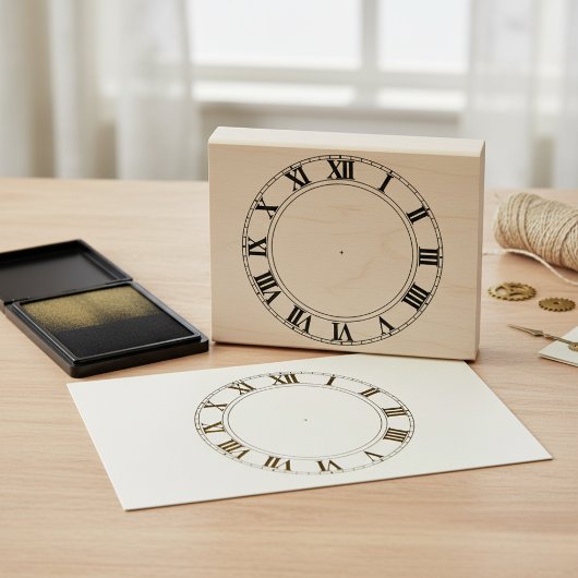 Tampons Encreurs Timbre En Caoutchouc De L'Horloge Romaine