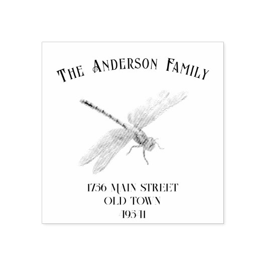 Tampons Encreurs Timbre en caoutchouc de libellule (Impression)