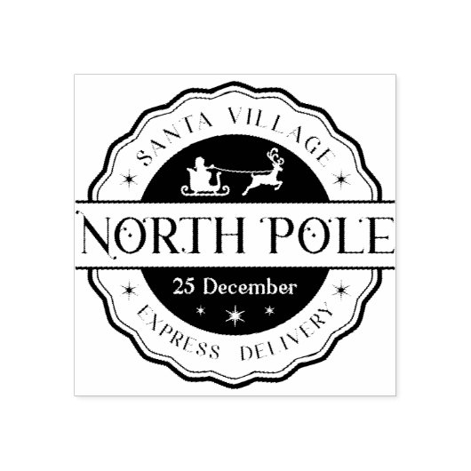 Tampons Encreurs Timbre en caoutchouc de livraison d'Express du pôl (Impression)