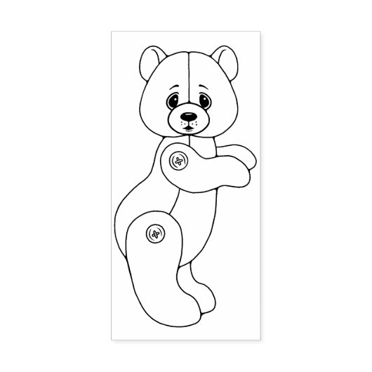 Tampons Encreurs Timbre En Caoutchouc De L'Ours En Teddy Joint (Impression)