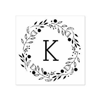 Tampons Encreurs Timbre en caoutchouc de monogramme de couronne de