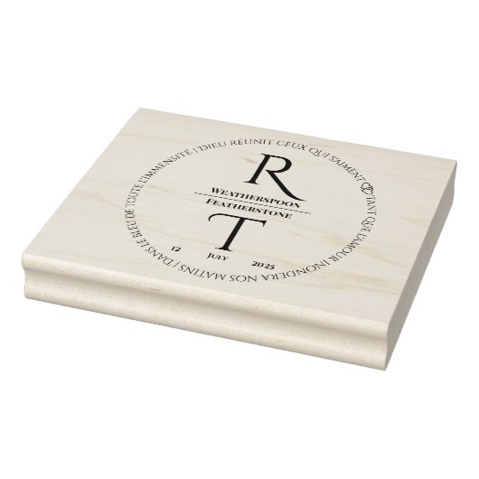 Tampons Encreurs Timbre en caoutchouc de Monogramme Mariage moderne (Tampon)
