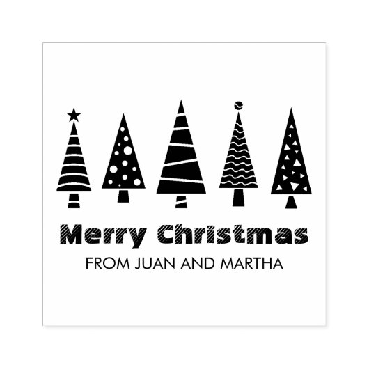 Tampons Encreurs Timbre en caoutchouc de Noël des sapins (Impression)