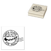 Tampons Encreurs Timbre en caoutchouc de Noël en bois - Père Noël (Tamponné)