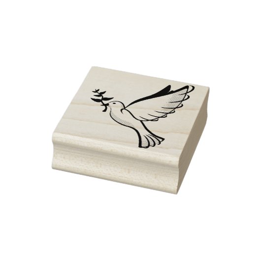 Tampons Encreurs Timbre en caoutchouc de Peace Dove Wood Art (Tampon)