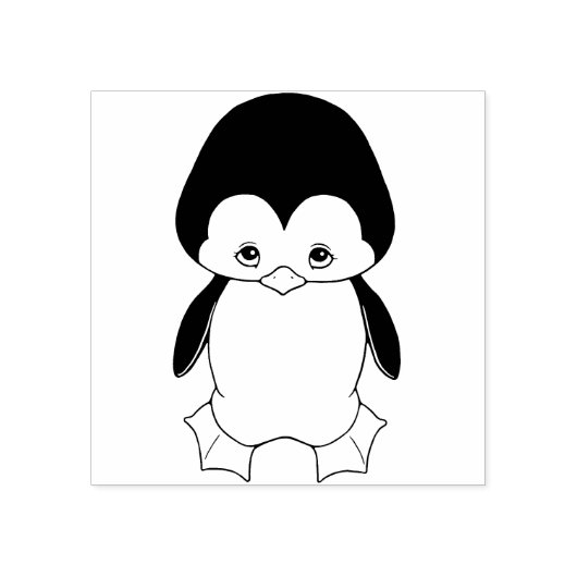 Tampons Encreurs Timbre en caoutchouc de petit pingouin mignon (Impression)