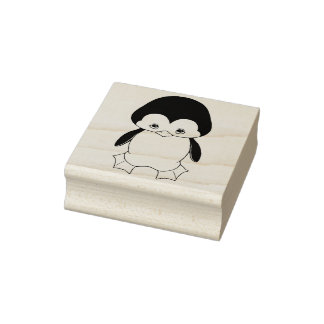 Tampons Encreurs Timbre en caoutchouc de petit pingouin mignon