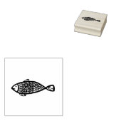 Tampons Encreurs Timbre en caoutchouc de poisson, Timbre de poisson (Tamponné)