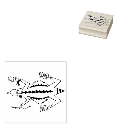 Tampons Encreurs Timbre en caoutchouc de Shaman de Petroglyph Sud-O (Tamponné)