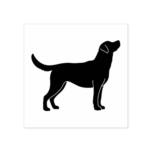 Tampons Encreurs Timbre en caoutchouc de silhouette de chien du Lab (Impression)