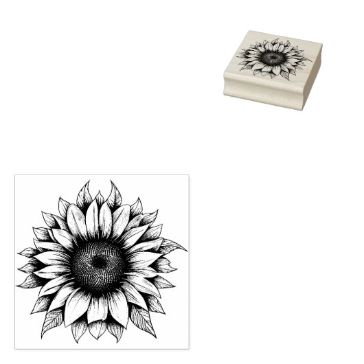 Tampons Encreurs Timbre en caoutchouc de tournesol (Tamponné)