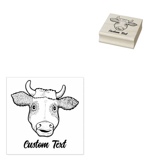 Tampons Encreurs Timbre en caoutchouc de vache surpris (Tamponné)